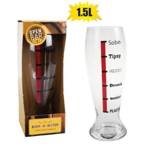 Beer mug glass beer-o-meter 1..5l