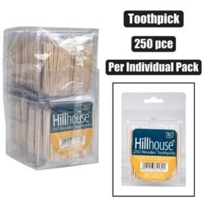 Toothpicks wooden 250 Piece clamshl hillhouse