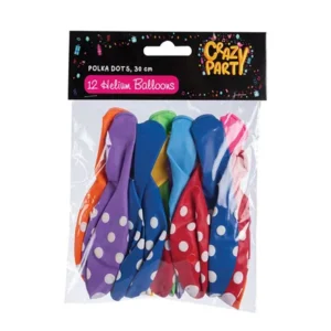 Balloons helium 12 Piece polka dot f-01