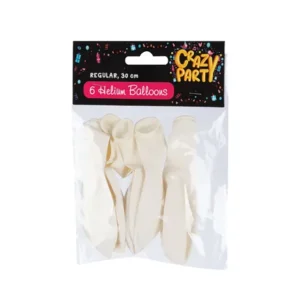 Balloons helium 6 Piece white f-01