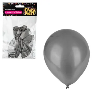 BALLOONS HELIUM 6 Piece SILVER F-01