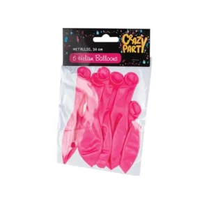 Balloons helium 6 Piece metallic pink f-01