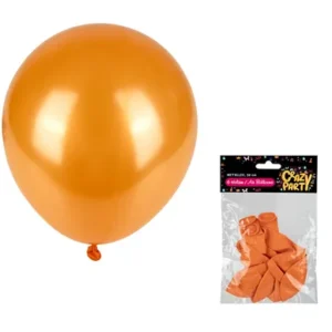 BALLOONS HELIUM 6 Piece METALLIC ORANGE F-01