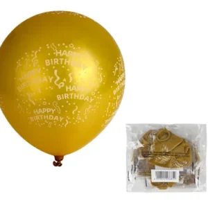 BALLOONS HELIUM 1 Piece GOLD HB PRINT F-01