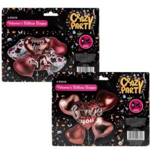 Balloons helium vday bouquet 5 Piece f-4