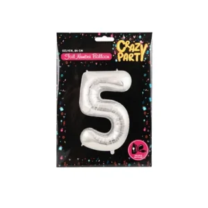 Silver Helium Foil Balloon, 5
