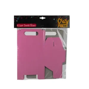 Party loot snack box 6 Piece pink