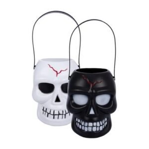 Halloween skull bucket assorted