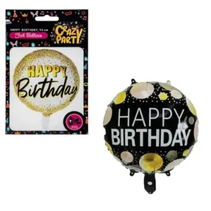 BALLOON HELIUM ROUND HBD ASTD3 45cm F-01