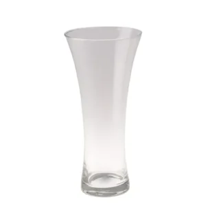 Vase glass florist concave 30cm clear