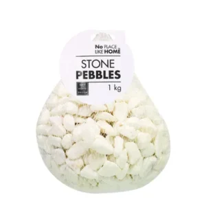 Pebbles riverstones 1kg white