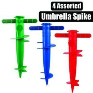 Umbrella beach spike screw-in assorted