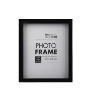 Picture-frame plastic shadow box 20x25cm blk