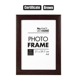 Picture-frame certificate plastic mahogany