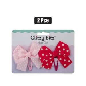 Hair clips 2 Piece bows 5cm snap-on