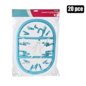 Clothes dryer plastic 20-peg assorted