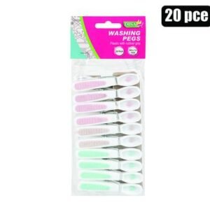 Washing pegs plastic 83mm pack-20