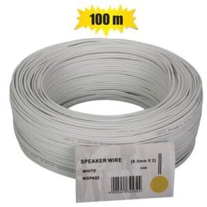 Ripcord/speaker wire 0.5mmx100m-reel white