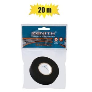 Ins-tape plastic 18mmx20m black zenith