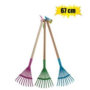 Garden kids leaf rake 67cm assorted