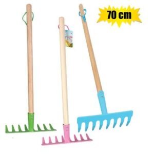 Garden kids rake metal 70cm assorted
