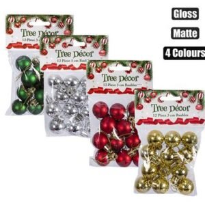 Xmas tree decor balls 12 Piece 3cm