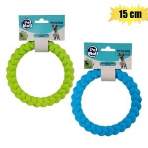 Pet dog toy foam ring smooth assorted 15cm