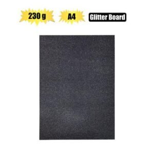 ART+CRAFT A4 GLITTER BOARD 230GSM BLACK