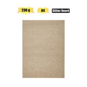 ART+CRAFT A4 GLITTER BOARD 230GSM BEIGE