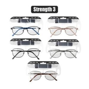 Reading glass metal assorted strength:3