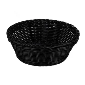WOVEN PLASTIC BASKET ROUND 21x7cm