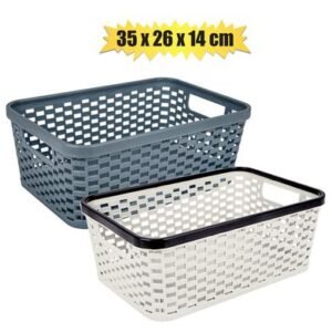 Basket plastic honeycomb 35x26x14cm