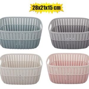 Basket plastic 2-tone 6,8l 28x21x15cm