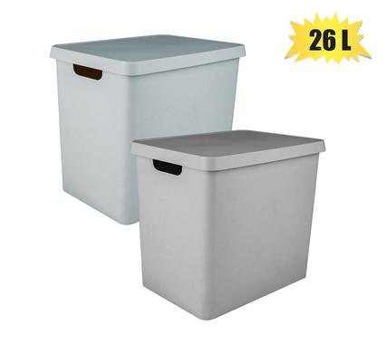STORAGE BOX PLASTIC VINTO DESIGN 26L W/LID
