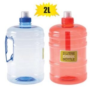 Water bottle plastic 2l w/handle