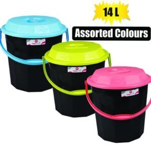 Bucket plastic 14l w/lid