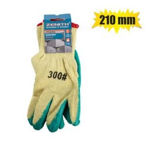 GLOVES COTTON/LATEX GRIP 210mm PAIR