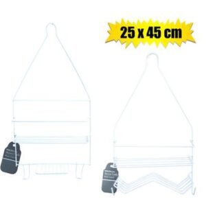 Shower caddy metal plastic-coated 45x25cm
