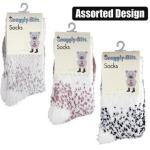 Socks adult fluffy scatter design assorted