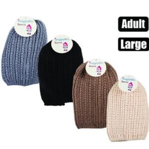 Beanie adult knitted large fit assorted