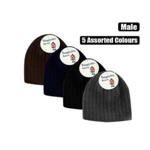 Beanie adult acrylic basic assorted colours