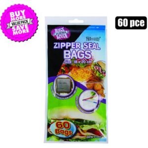 Disposable bag zipperseal 60 Piece 18x20cm