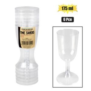 Picnic disposable wine glass 175ml 6 Piece