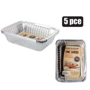 BAKING PAN ALUMINIUM-FOIL 5 Piece 20x14x4cm