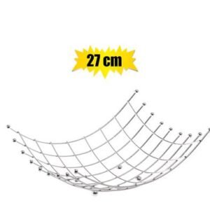 Fruit basket chrome plated 27cm square
