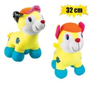 Plush bright dog w/foambeads 32cm