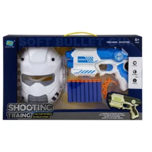 21cm Foam Dart Gun with Mask 24 X 18cm