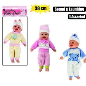 Doll baby assorted w/sound 38cm