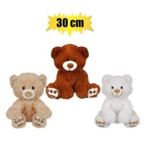 Plush bear sitting assorted 30cm