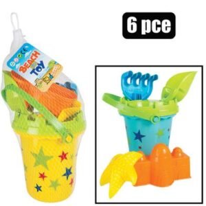 Beach-set plastic 6 Piece in bucket